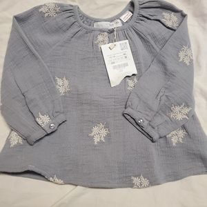 Zara embroidered top
